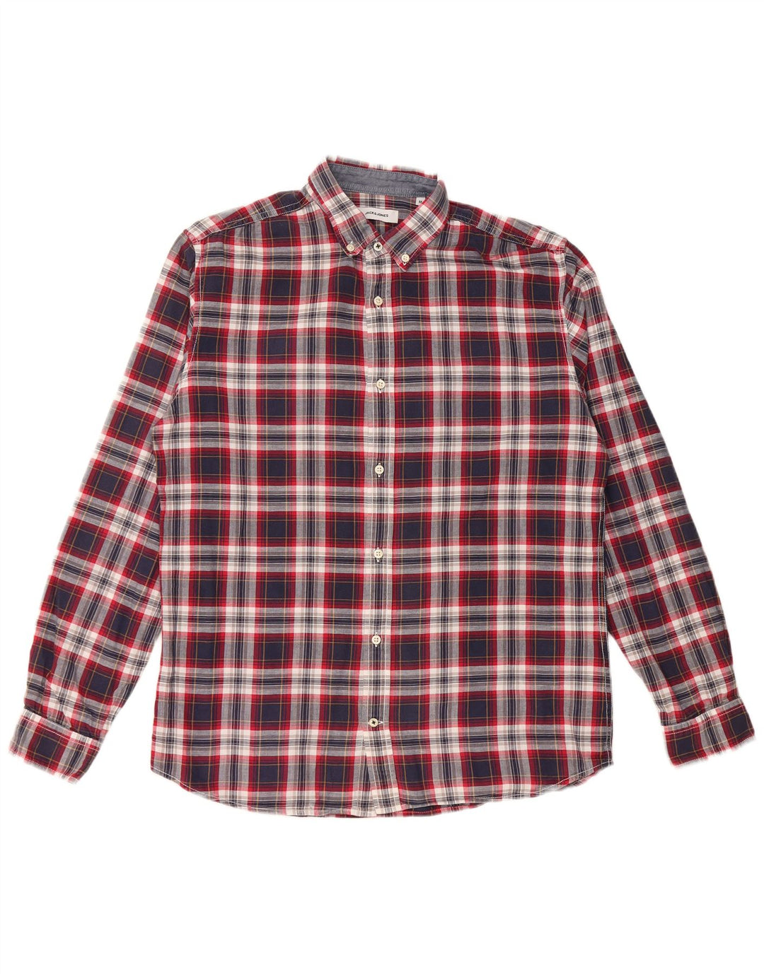 JACK & JONES Chemise Homme Bleu Marine Moyen Carreaux Coton