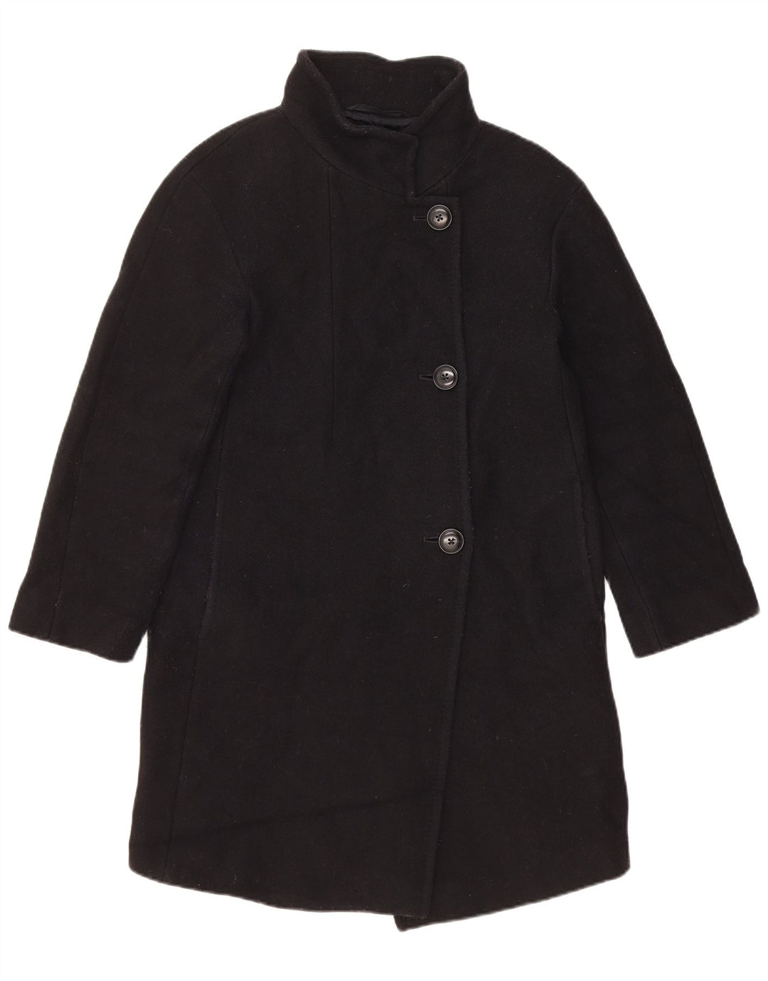 Massimo Dutti Manteau coupe ample pour femme EU 34 2XS Laine noire
