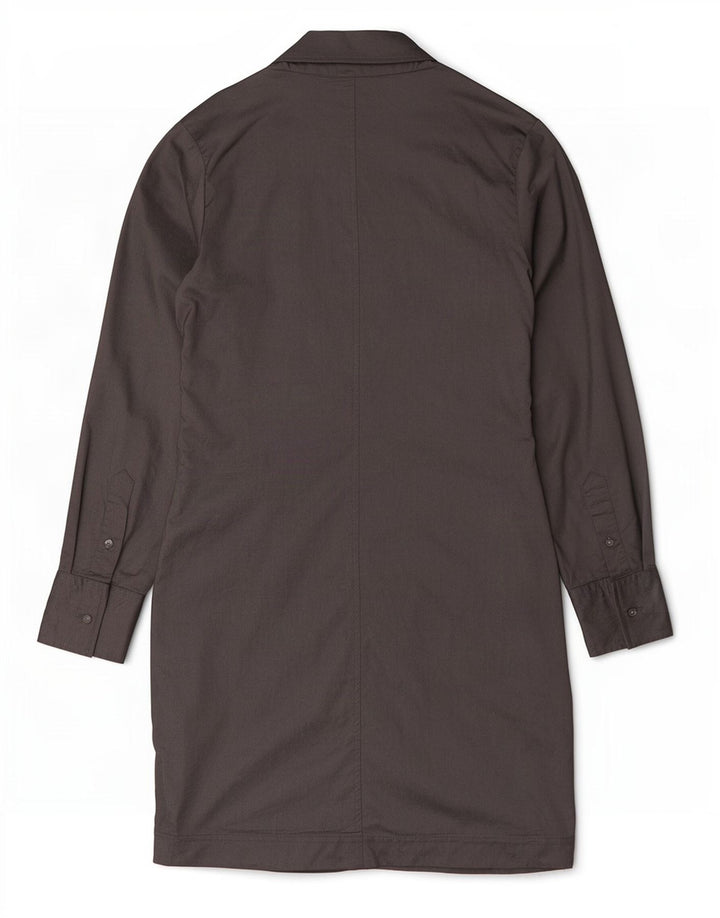 Ted Baker Robe chemise à manches longues pour femme Taille 3 Acétate gris moyen