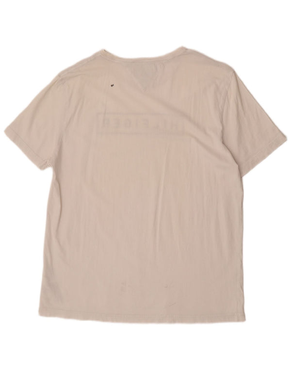 Tommy Hilfiger T-shirt graphique coupe régulière pour homme en coton blanc 2XL