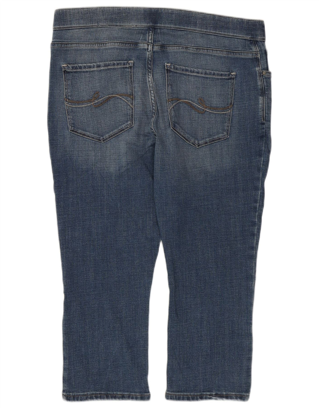 LEE Jean Capri Jegging taille moyenne pour femme US 16 2XL W38 L21 Bleu Coton