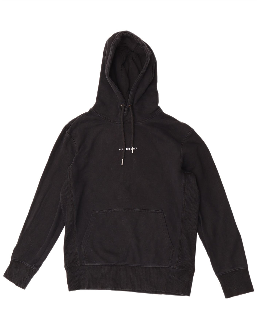 Superdry Pull à capuche en coton noir moyen pour homme