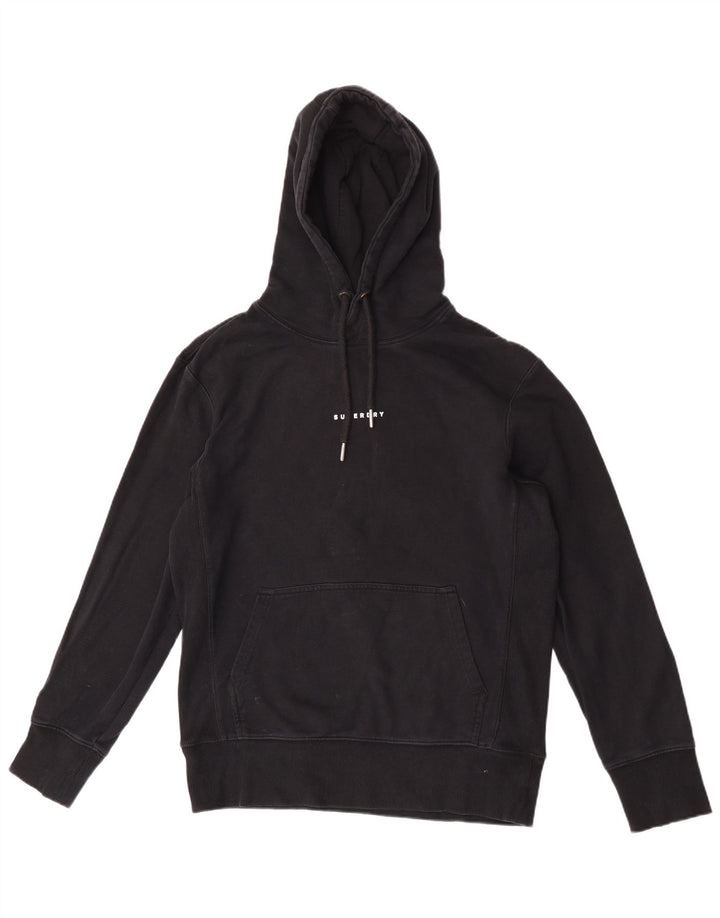 Superdry Pull à capuche en coton noir moyen pour homme