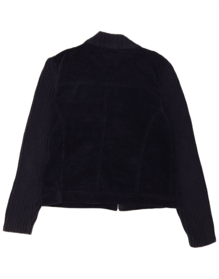 Marks & Spencer Veste en velours côtelé pour femme UK 16 Large Bleu Marine Coton