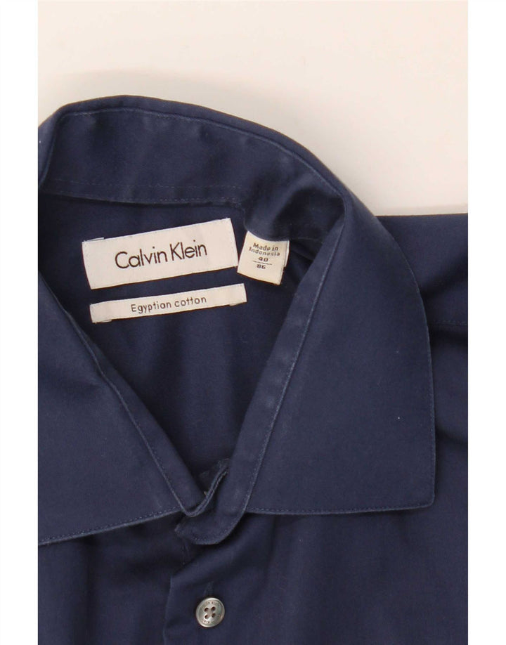 Calvin Klein Chemise Homme Taille 40 Bleu Marine Moyen