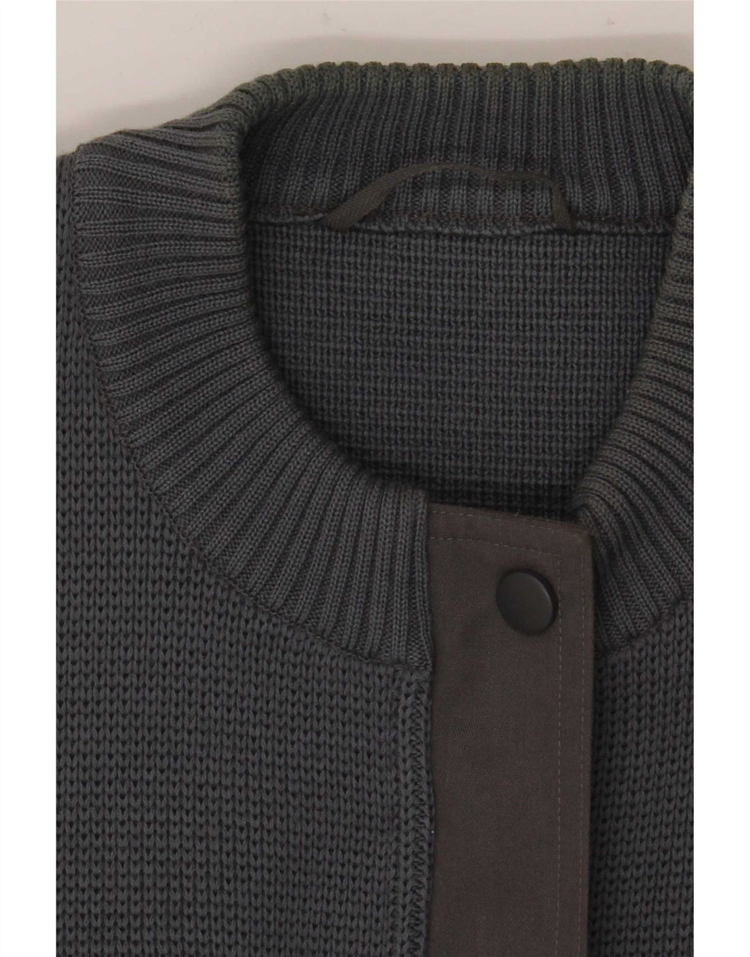 vintage Homme Cardigan Pull EU 40 Laine Gris Moyen