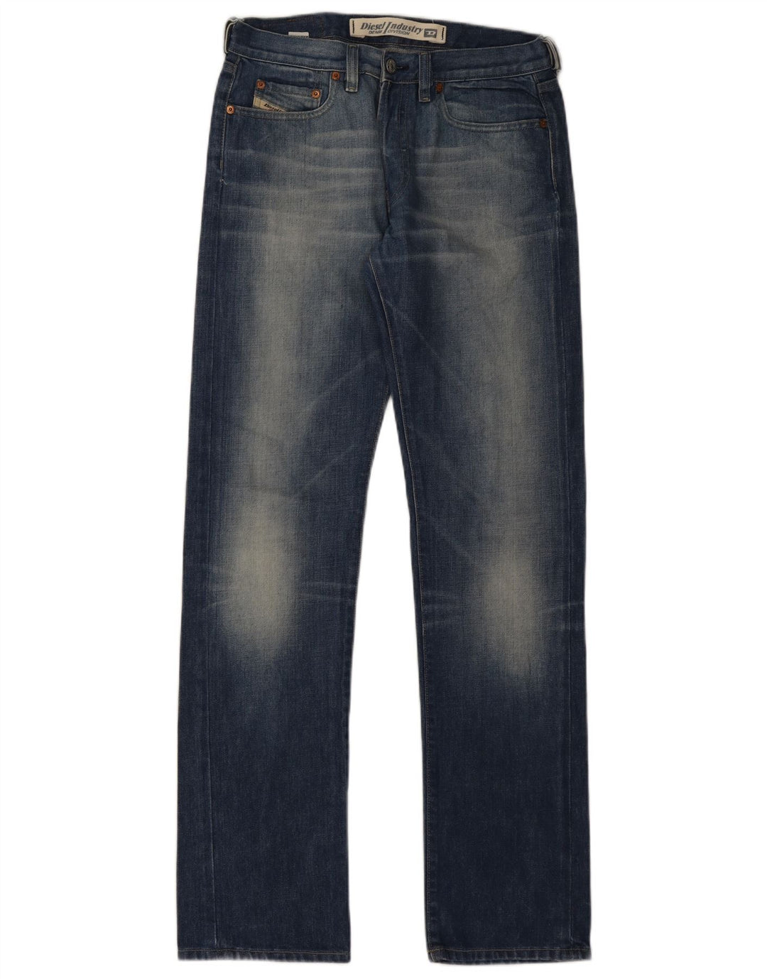Diesel Jean Droit W29 L33 Homme Bleu Coton