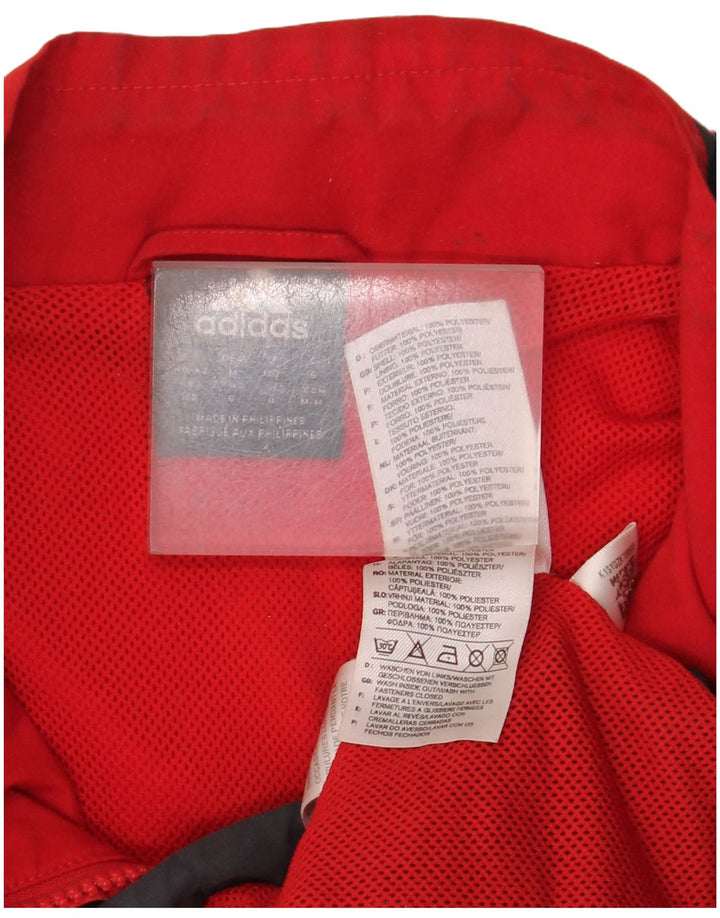 ADIDAS Veste de survêtement pour homme UK 40/42 Polyester color block rouge moyen