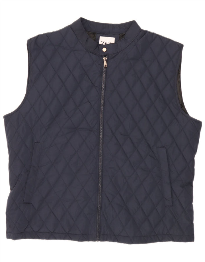 Zara Gilet matelassé pour homme UK 44 2XL Bleu marine Polyester