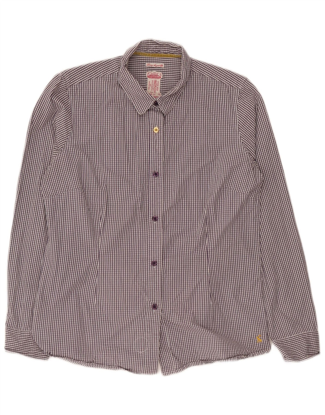 Joules Chemise Femme UK 14 Coton Vichy Violet Moyen