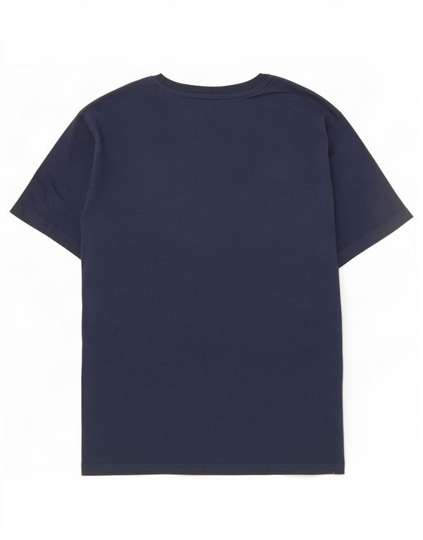 Fila Homme Tennis Graphic T-Shirt Top Petit Bleu Marine Coton