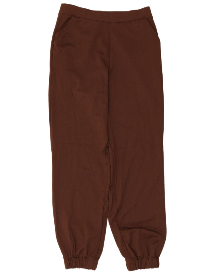 Zara Pantalon de survêtement pour femme Pantalon de jogging UK 14 Marron moyen Polyester