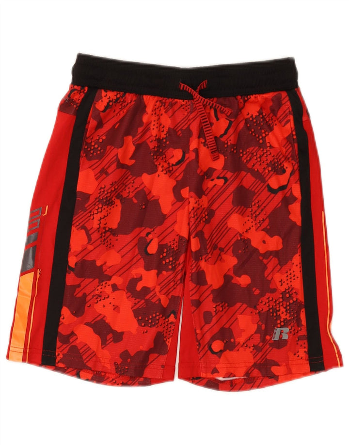 RUSSELL ATHLETIC Short de Sport Garçon 10-11 Ans Grand Camouflage Rouge