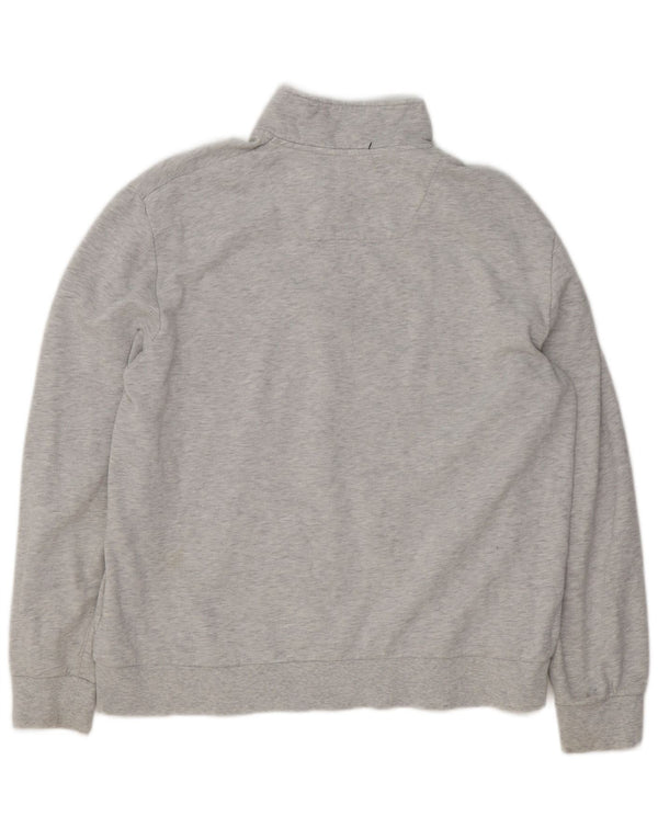 Calvin Klein Sweat-shirt graphique à col zippé pour homme XL Gris chiné en coton