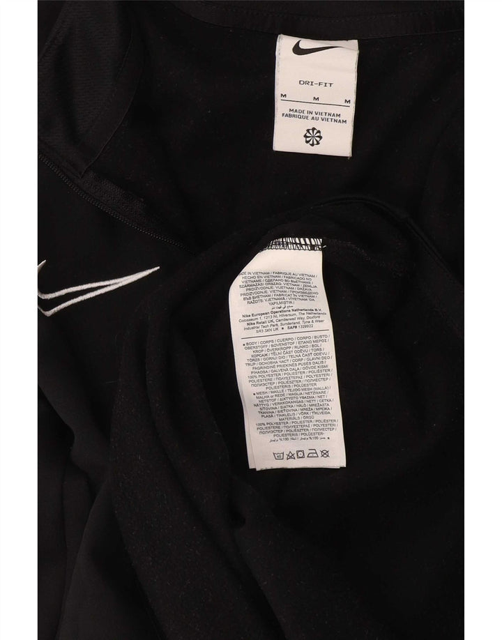 Haut de survêtement Nike Dri Fit Zip Neck pour homme, color block, noir moyen