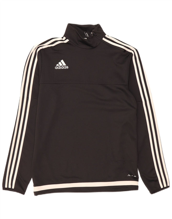 ADIDAS Mens Climacool Zip Neck Pullover Tracksuit Top Small Black