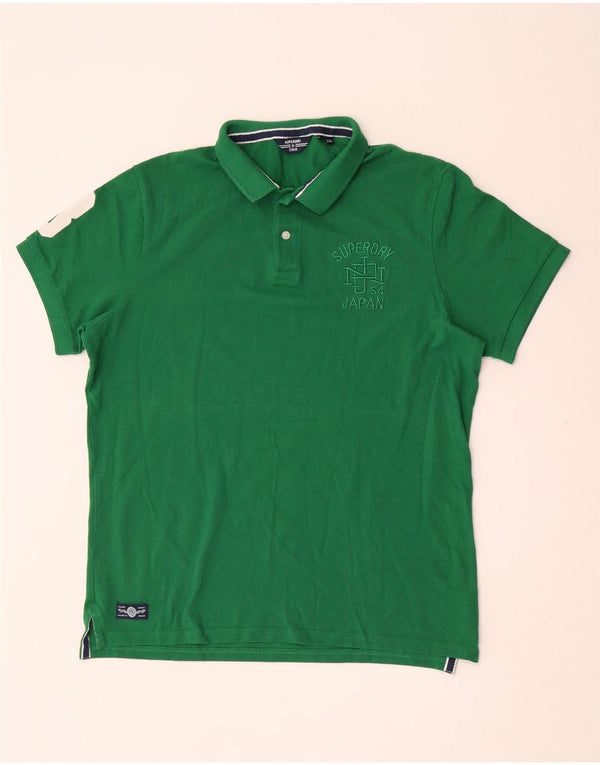 Superdry Polo Graphic Rugby Homme 2XL Vert Coton