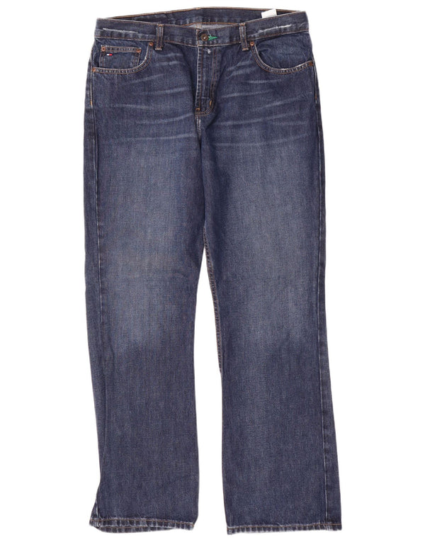 TOMMY HILFIGER Jean Bootcut Homme W34 L32 Bleu Coton