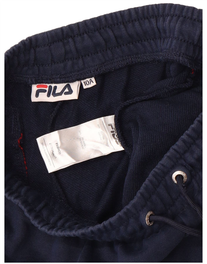 Fila Pantalon de Survêtement Garçon Joggers 9-10 ans Bleu Marine Coton