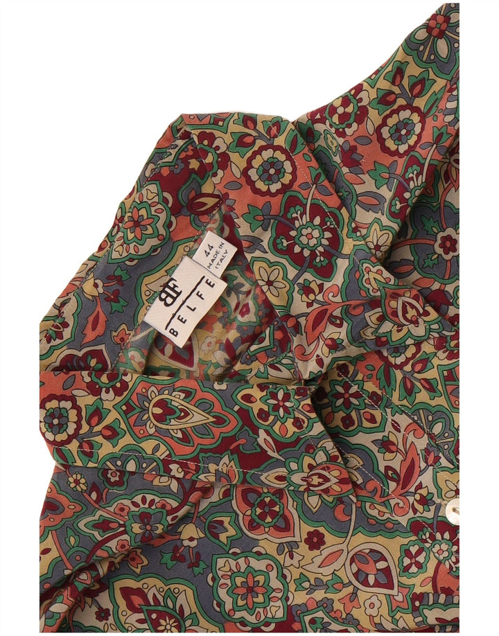 Belfe Chemise surdimensionnée à manches courtes pour femme IT 44 Medium Multicolore Floral