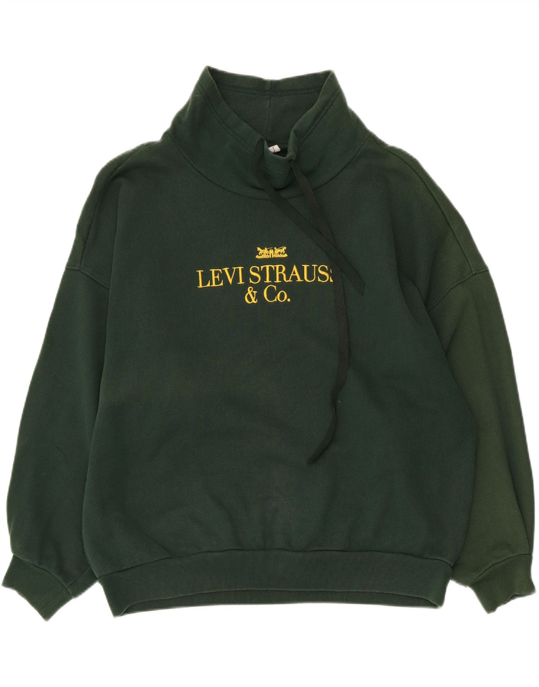 LEVI'S Sweat-shirt graphique surdimensionné pour femme UK 14 Vert moyen