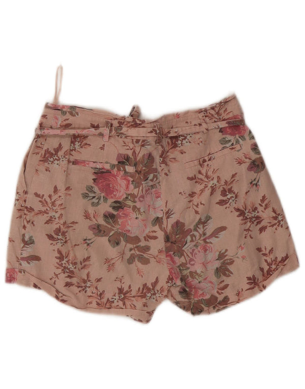 Oasis Short Chino Femme UK 8 Small W27 Rose Floral Lin