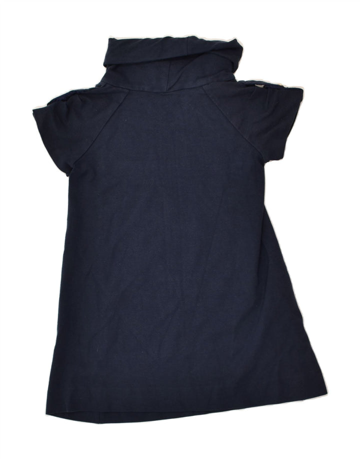 FAY Girls Roll Neck Basic Dress 7-8 Years Navy Blue Viscose | Vintage Fay | Thrift | Second-Hand Fay | Used Clothing | Messina Hembry 