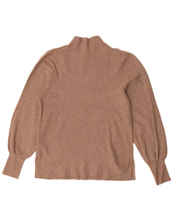 Marks & Spencer Pull à col roulé pour femme UK 14 Marron moyen