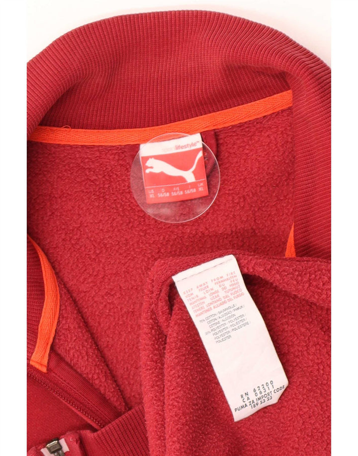 Puma Veste de survêtement pour homme XL en coton bordeaux
