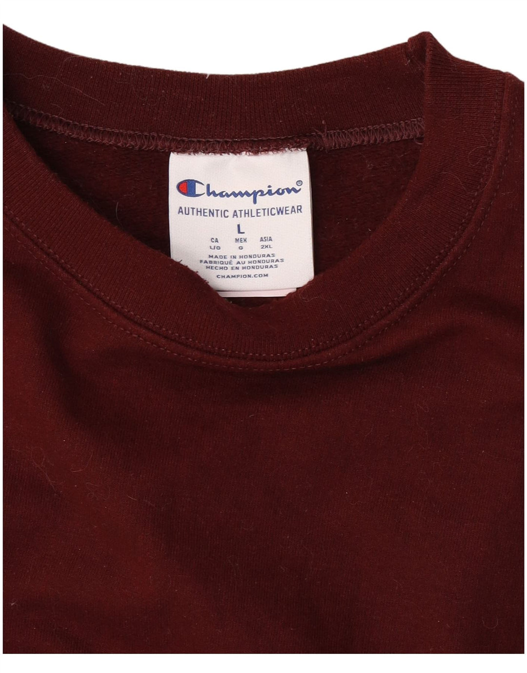 Champion Sweat-shirt pour homme en coton bordeaux Taille L