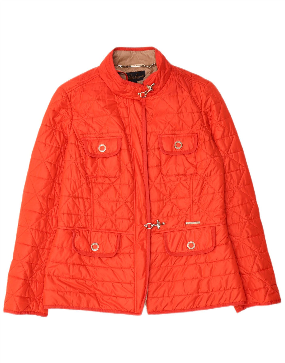 Luisa Spagnoli Veste matelassée pour femme UK 14 Polyester rouge moyen