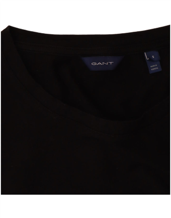 Gant T-Shirt Femme Top UK 10 Small Noir Coton