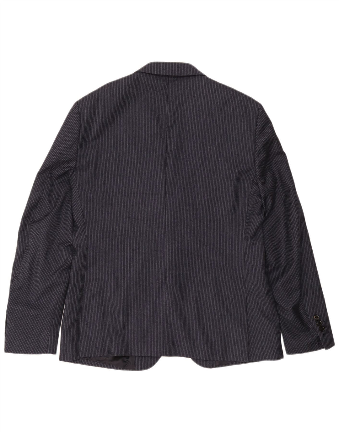 Reiss Veste blazer à 2 boutons pour homme UK 40 Grande laine à fines rayures bleu marine