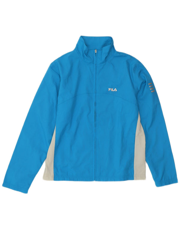 FILA Veste de survêtement pour femme UK 14 Bleu moyen Colorblock Polyester
