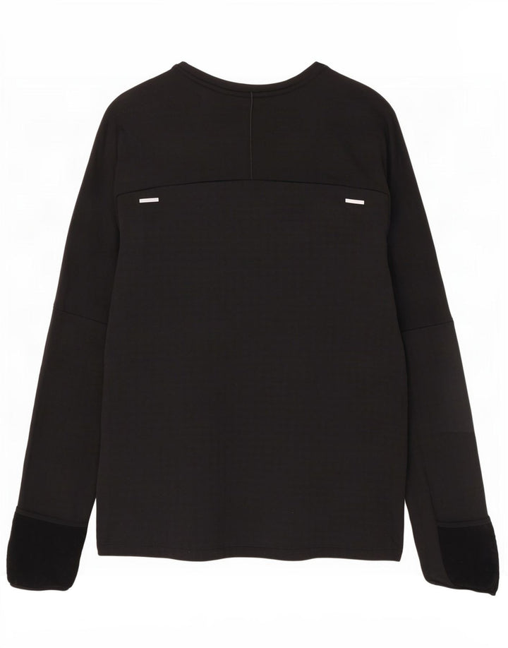 Nike Haut de running à manches longues pour homme Noir moyen Polyester