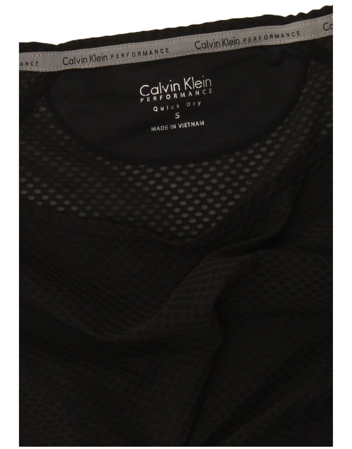 Calvin Klein Haut surdimensionné à manches longues pour femme UK 10 Petit Noir