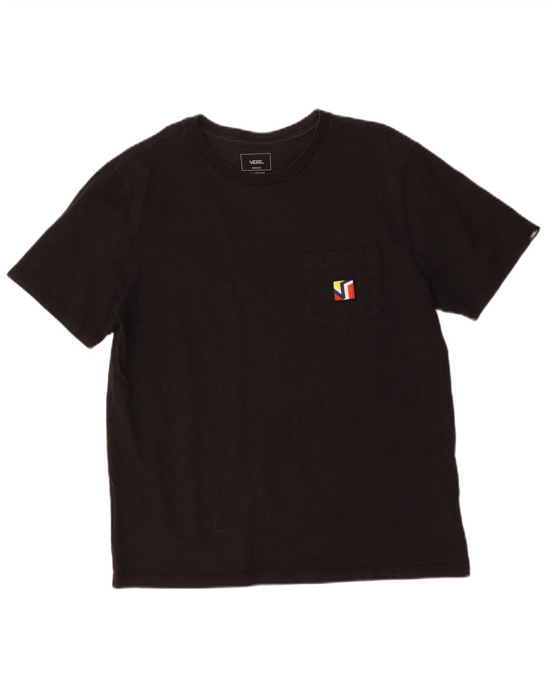 Vans T-shirt coupe décontractée pour homme en coton noir moyen