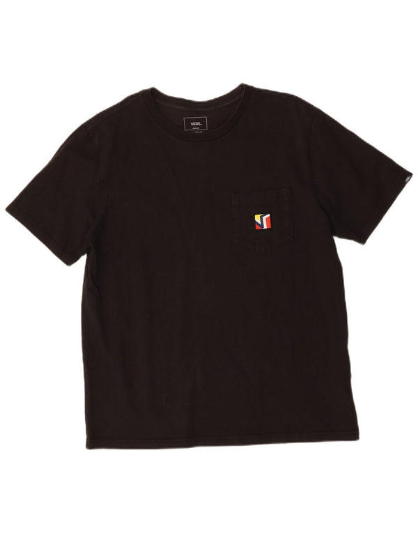 Vans T-shirt coupe décontractée pour homme en coton noir moyen