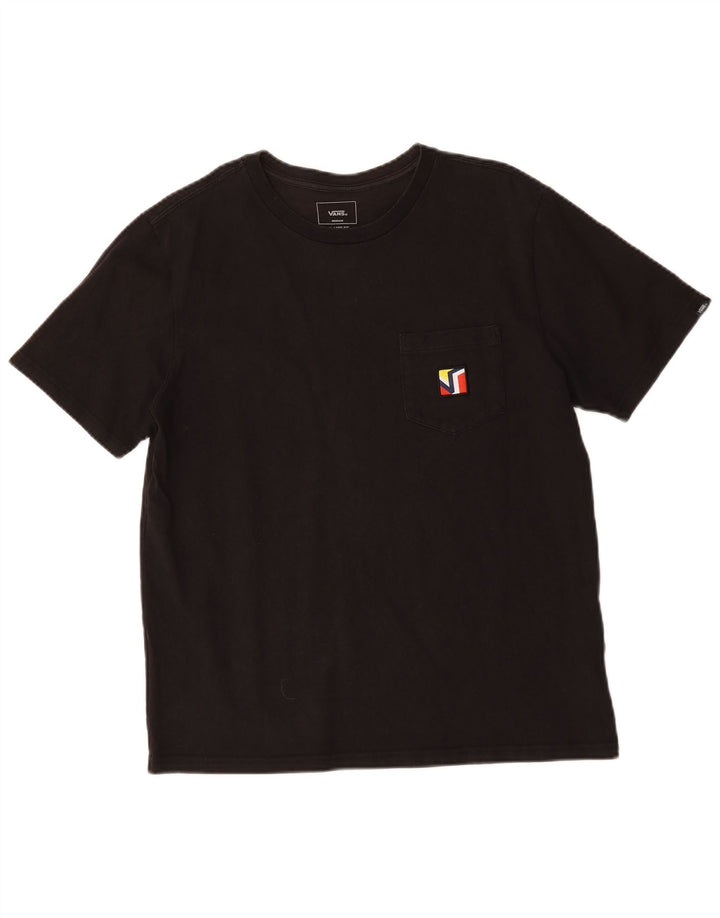 Vans T-shirt coupe décontractée pour homme en coton noir moyen