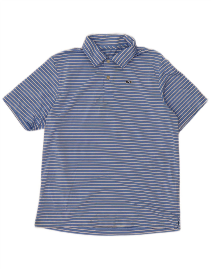 VINEYARD VINES Polo Garçon 15-16 ans Grand Bleu Rayé Polyester