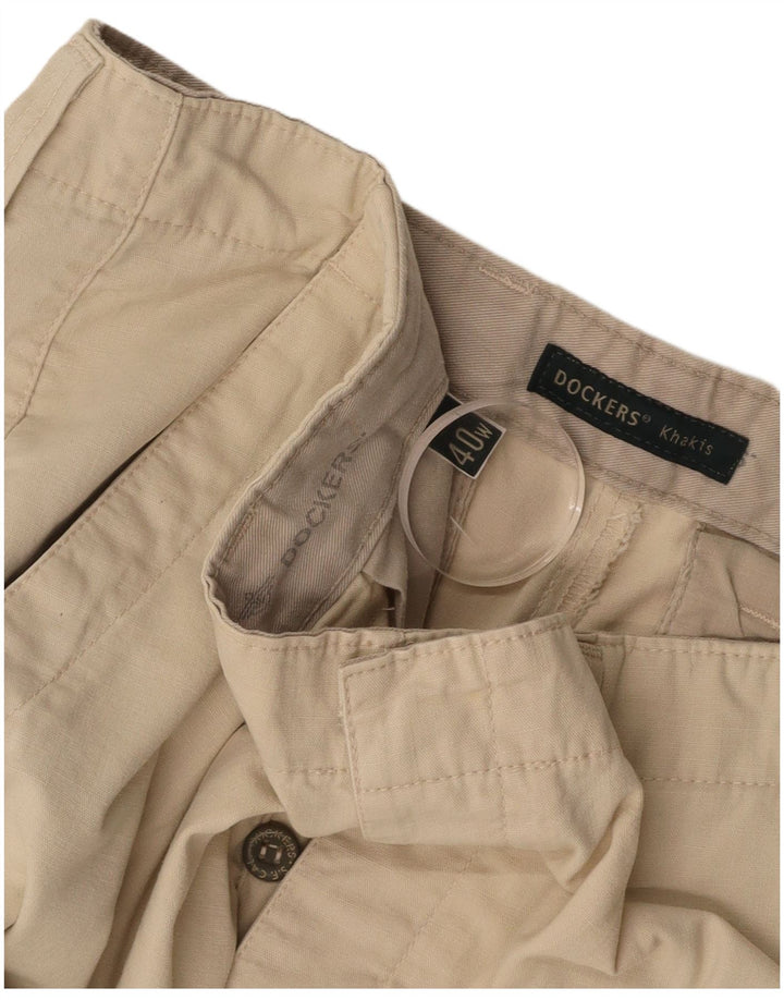 DOCKERS Short Cargo Kakis Homme W40 XL Coton Beige