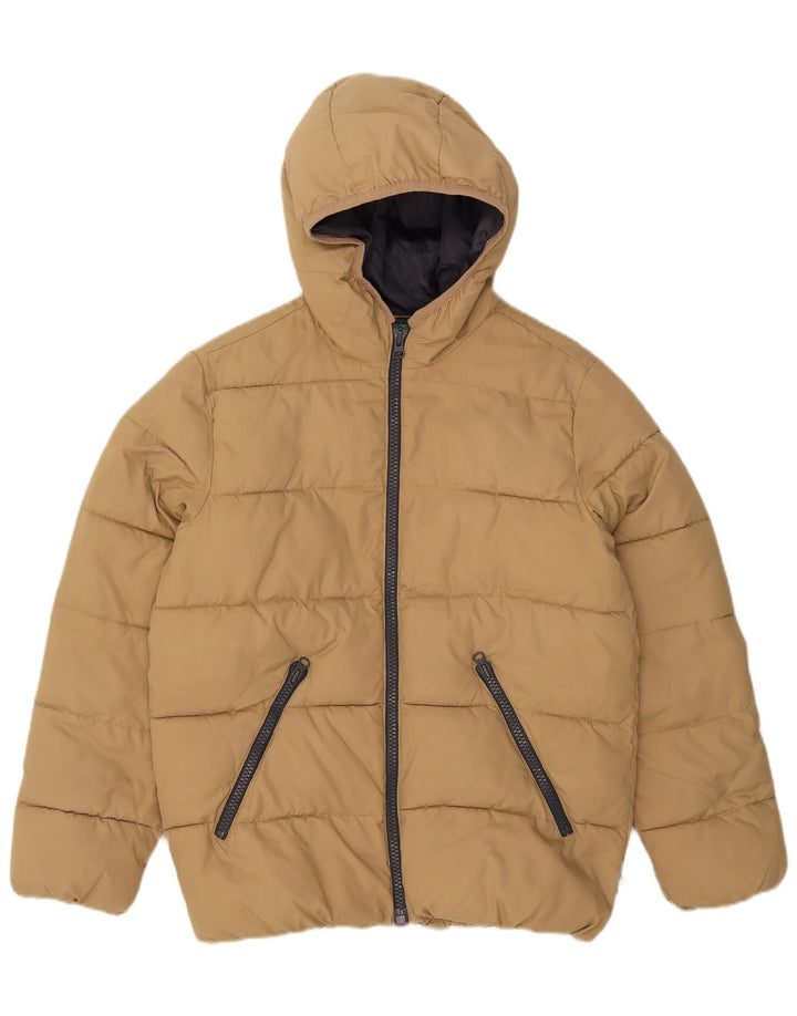 BENETTON Veste matelassée à capuche pour garçon 11-12 ans 2XL Beige Polyester