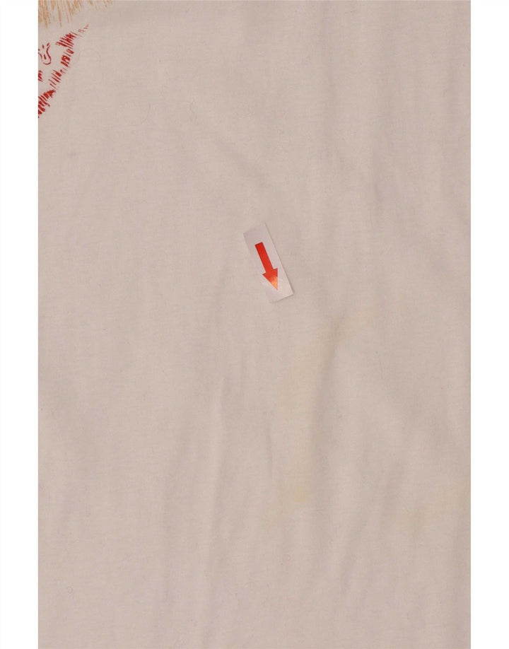 Ellesse T-shirt graphique pour femme IT 44 en coton color block blanc moyen