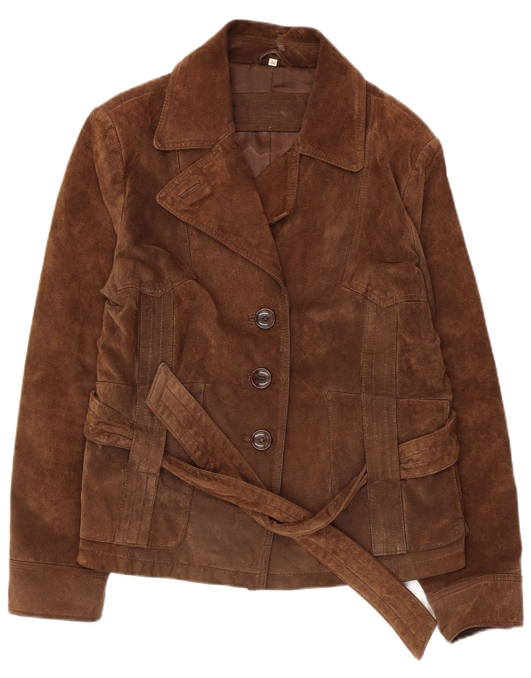 C & A Veste en Daim Femme IT 44 Cuir Marron Moyen