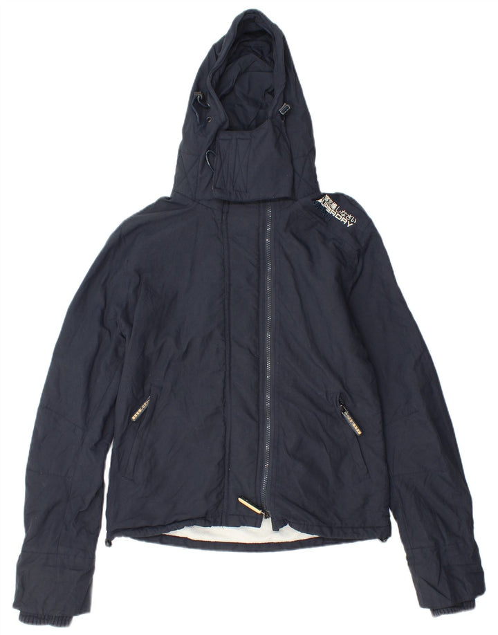 Superdry Veste coupe-vent graphique pour femme UK 10 Small Bleu marine