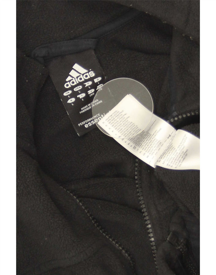 Adidas Veste polaire pour homme UK 40 Large Noir Polyester