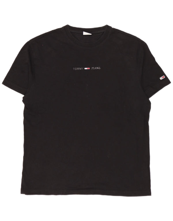 Tommy Hilfiger T-Shirt Homme Haut Large Noir Coton