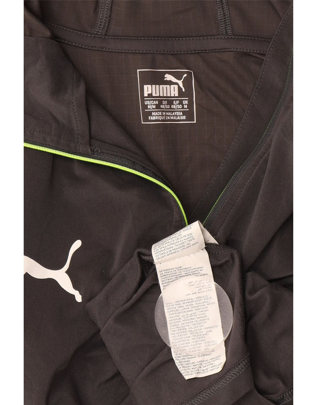 PUMA Haut de Survêtement à Capuche et Col Zippé Homme Gris Moyen Colorblock