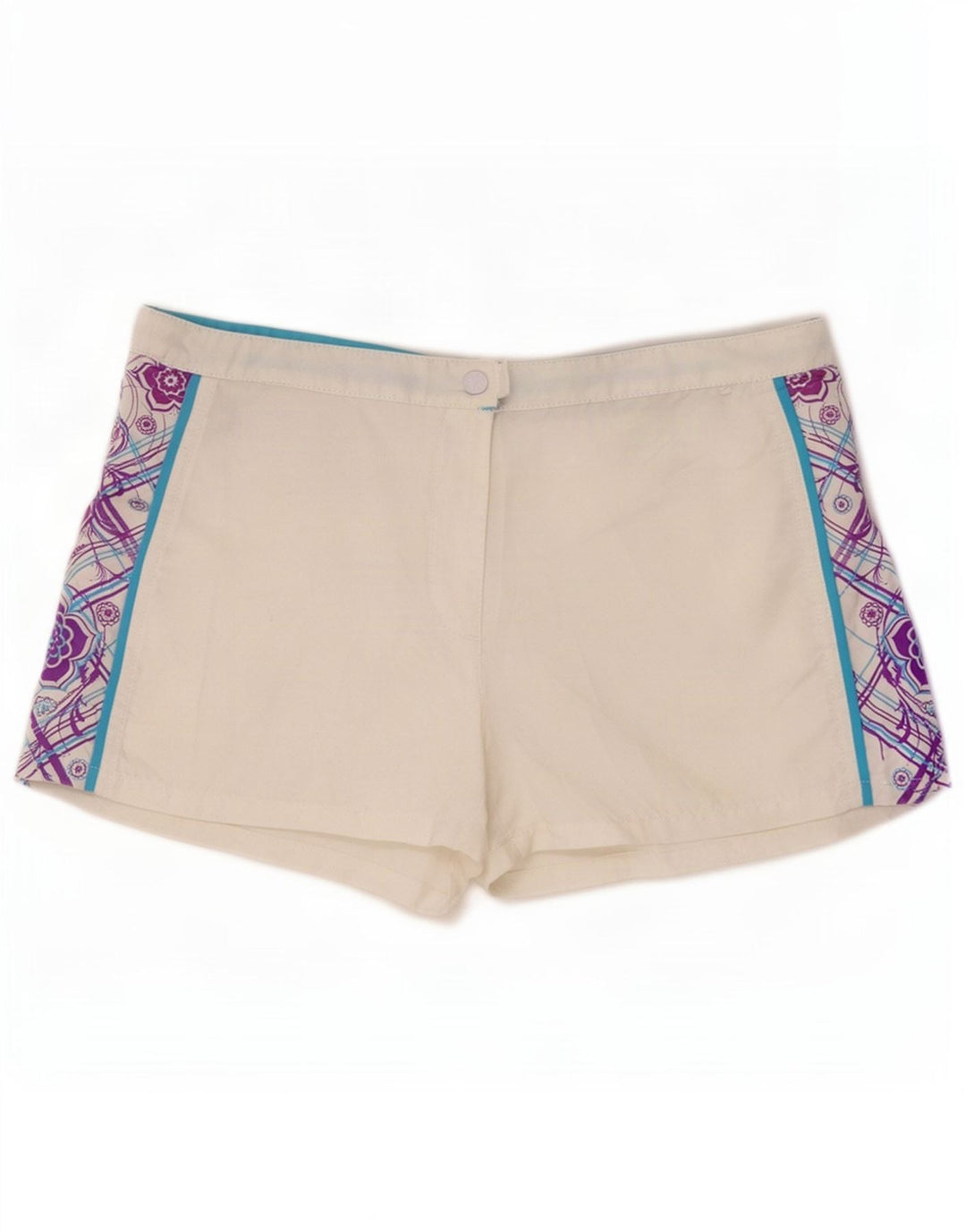 Brugi Short Femme Petit W27 Blanc Géométrique Polyester