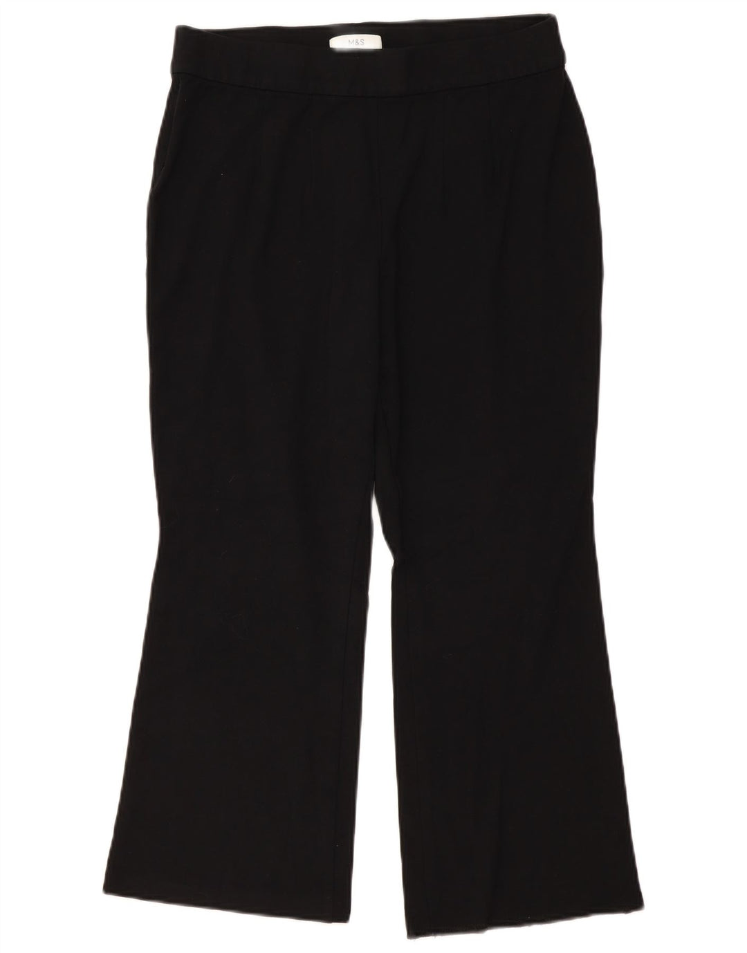 MARKS & SPENCER Pantalon court bootcut pour femme UK 16 Large W32 L25 Noir